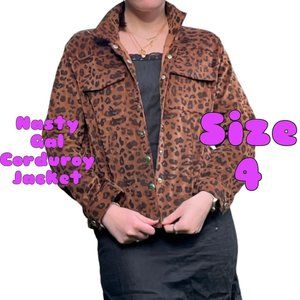Clothing - NWT Nasty Gal Leopard Print Corduroy Jacket